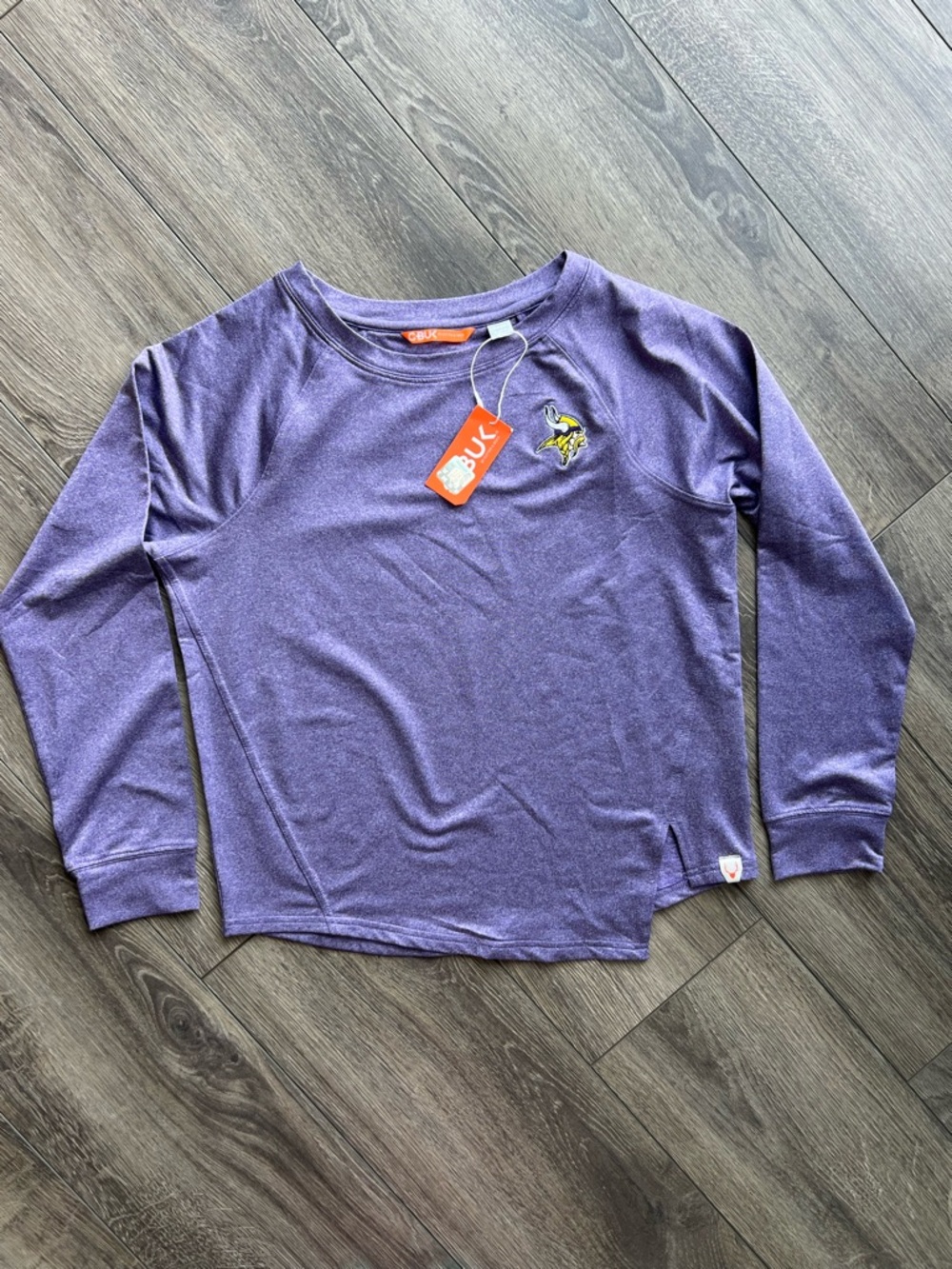 Cutter & Buck Minnesota Vikings NFL Purple Long-Sleeve Pullover Shirt Medium NEW